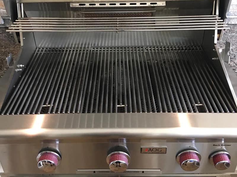 Outdoor grill after restoration